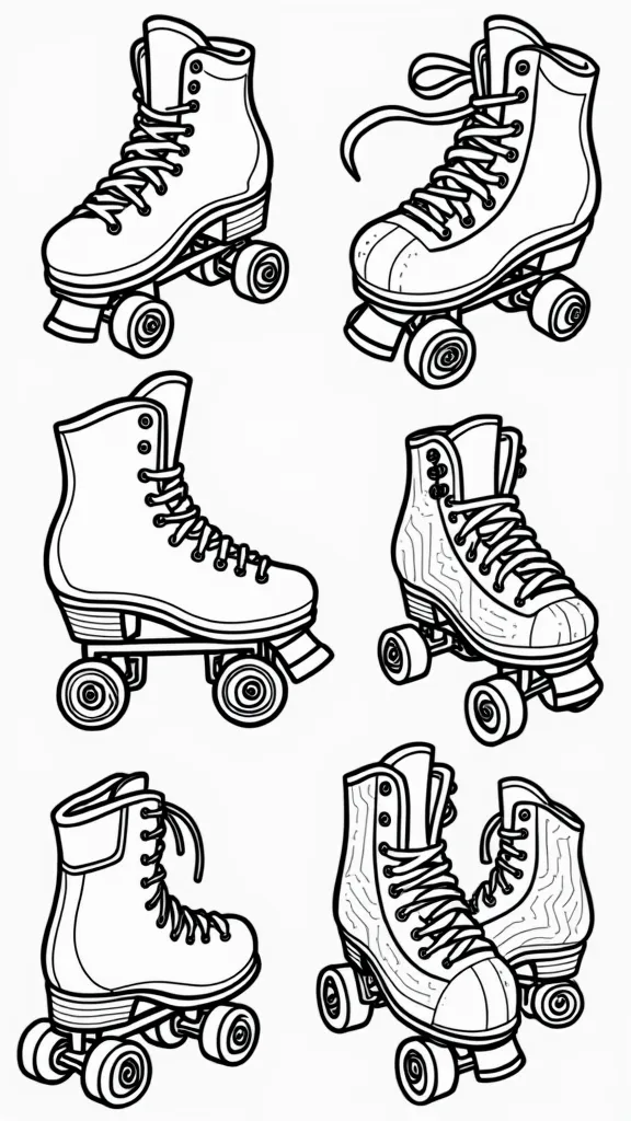 roller skate coloring pages